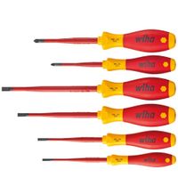 Show details for  VDE Slimfix Softfinish® Electric Screwdriver Set - 6 pcs - Slotted/PZ