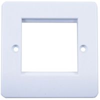 Show details for  1Gang 2 Module Office Faceplate White