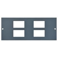 Show details for  Floor Box Data Plate, 4 Way, LJ6C Module Cutouts, 185mm x 76mm, Galvanised Steel, Grey