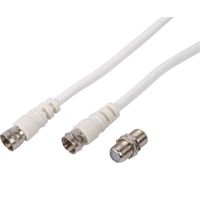 Show details for  TriStar Satellite Flylead with Coupler, 10m, White