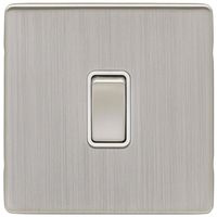 Show details for  20A 1 Gang Intermediate Switch - Satin Nickel/White