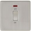 Show details for  45A Double Pole Cooker Switch with Neon, 1 Gang, Satin Nickel, White Trim, Concealed 6mm Range