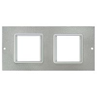 Show details for  Euro Module Plate, 2 Way, 185mm x 89mm, Galvanised Steel, Grey