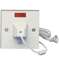 Show details for  50A Double Pole Ceiling Switch, 1.5m, 1 Gang, White, Exclusive Range