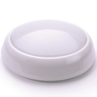 Show details for  Pacific Pro 15W LED Decorative Round Bulkhead with Emergency & Microwave Sensor, 4000K, 1200lm, IP65, White