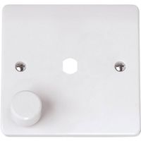 Show details for  Unfurnished Dimmer Plate and Knob, 1 Gang, White, Mode Range