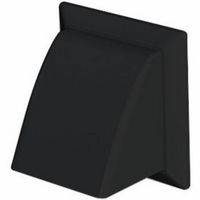 Show details for  Rigid Duct Outlet Cowled with Damper, 100mm, Black, EasiPipe Range