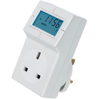 Show details for  Electronic Plug-in Thermostat with 24 Hour Time Control, White