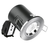 Show details for  50W Fixed Lock Ring Aluminium Fire Rated Downlight, Satin Nickel, Lamp Not Included