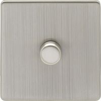 Show details for  400W 2 Way Dimmer Switch, 1 Gang, Satin Nickel, White Trim, Concealed 6mm Range