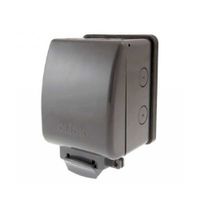 Show details for 1 Gang 13A DP IP66 Furnished Outdoor Weatherproof Switched Socket - Grey