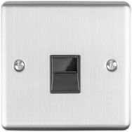 Picture for category  Brushed Chrome Telephone Sockets